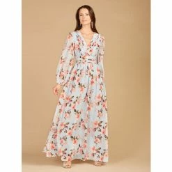 Lara 29248 - Long Sleeve Print Dress Dresses Pink