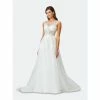 Lara 51044 - Sheer Bodice Lace Bridal Gown Dresses Ivory