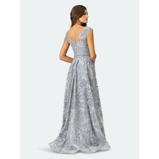 Lara 29478 - Cap Sleeve Lace Ballgown Dresses Multi - Image 2