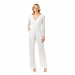 Lara Long Sleeve Jump Suit Jumpsuits & Rompers Ivory