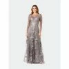 Lara 29327 - Long Sleeve Modest Lace Gown Dresses Grey