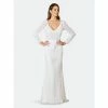 Lara 51069- Long Sleeve Beaded Bridal Gown Dresses Ivory