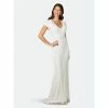 Lara 51082- Short Sleeve Beaded Bridal Gown Dresses Ivory
