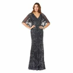 Lara Angel Wing Beaded Gown Dresses Navy
