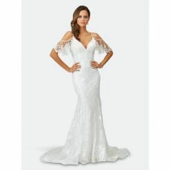 Lara 51037 - Lace Mermaid Bridal Gown Dresses Ivory