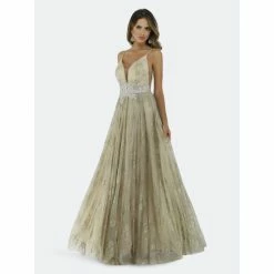 Lara 29631 - Open Back Spaghetti Strap Dress Dresses Sage