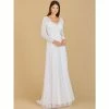 Lara Long Sleeve Bridal Gown With Flowy Skirt Dresses Ivory