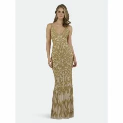 Lara 29744 - Spaghetti Strap Beaded Dress Dresses Blush