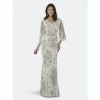 Lara 51020 - Sequin Cape Sleeve White Gown Dresses