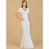 Lara Cap Sleeve Beaded Wedding Gown Dresses Ivory