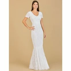 Lara Cap Sleeve Beaded Wedding Gown Dresses Ivory