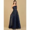 Lara One Shoulder Navy Ball Gown Dresses