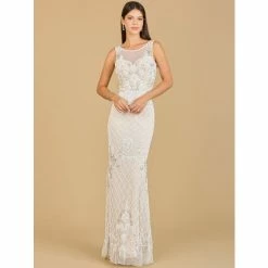Lara High-Neck Sleeveless Wedding Gown Dresses Nude/ivory