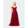 Lara Off-The-Shoulder Ballgown - Dark Red Dresses