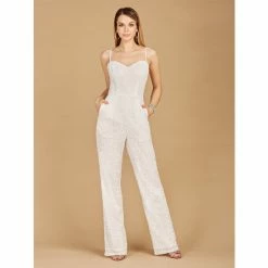 Lara 51122 - Beaded Bridal Jumpsuit Jumpsuits & Rompers Ivory