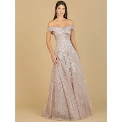 Lara Off Shoulder A-Line Gown Dresses Antique Rose