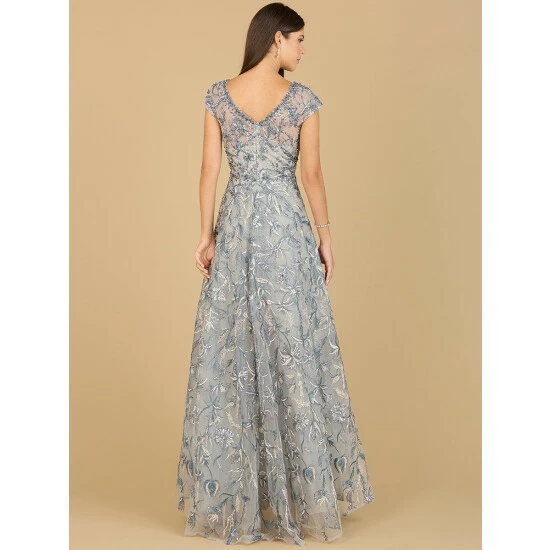 Lara Lace Embellished A-Line Dress Dresses Blue Multi - Image 2